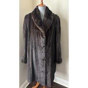 Vintage S. Garber Furs Chicago Women's Full-Length Shawl Collar Mink Coat